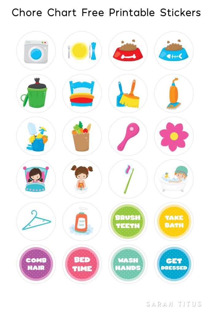 Chore Stickers Free Printable