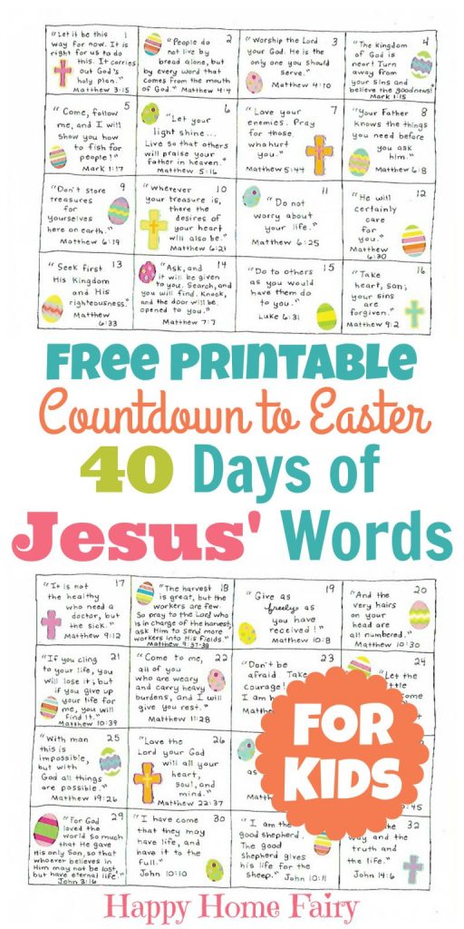 This printable is great and awesome for you to teach your kids all the things that led to Easter.