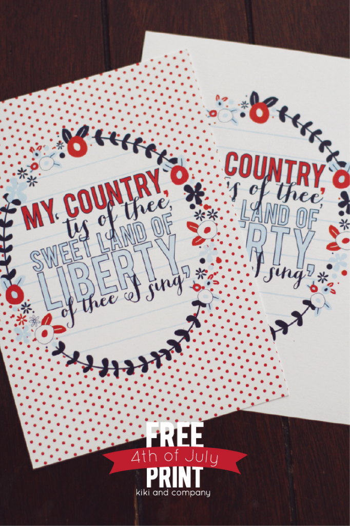 Print these cute wall art printables and display them on your 4th of July Party.