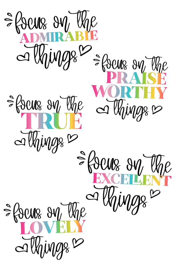 Focus on the Praiseworthy Things Free Christian SVG Set-01