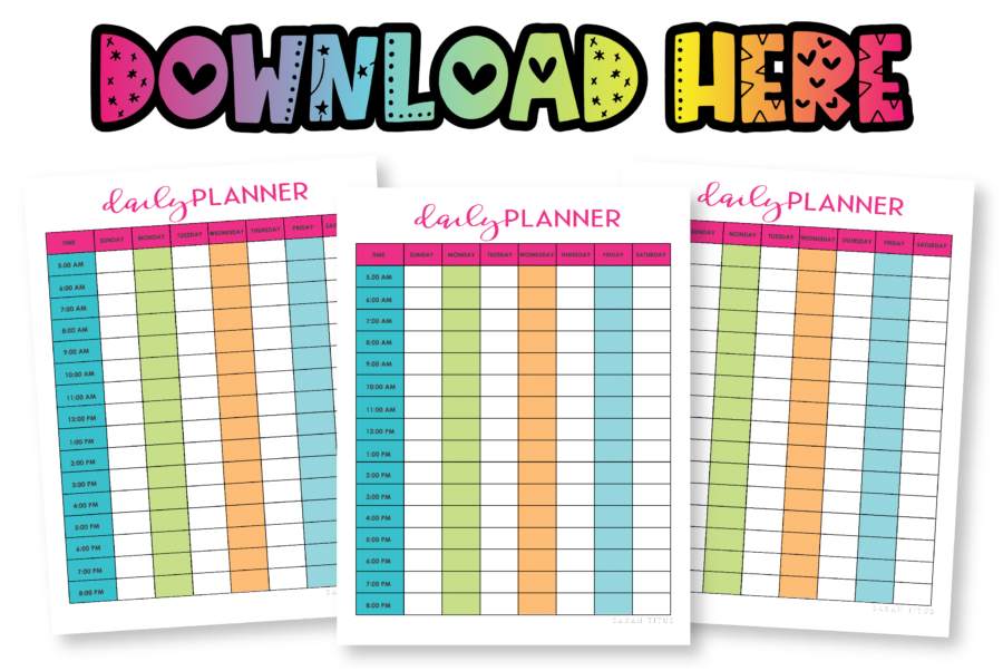 Free Daily Planner Printable