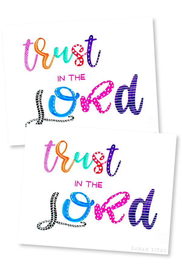 Trust in the Lord Hand Lettered Wall Art-01