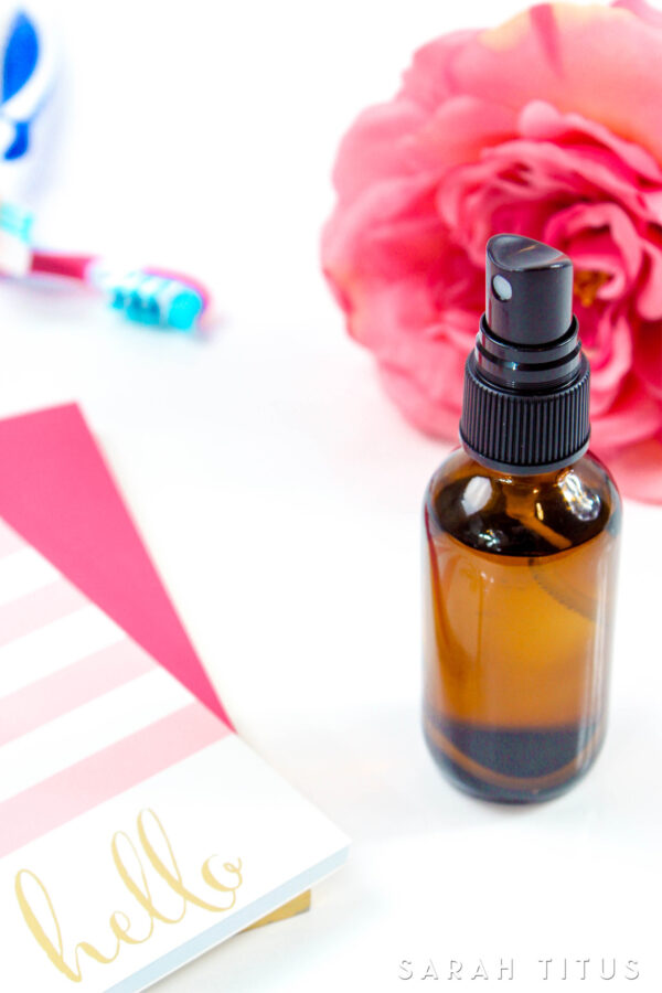 You don't need a bunch of chemicals to make your own best breath freshener spray. You just need a couple essential oils and a spray bottle. 