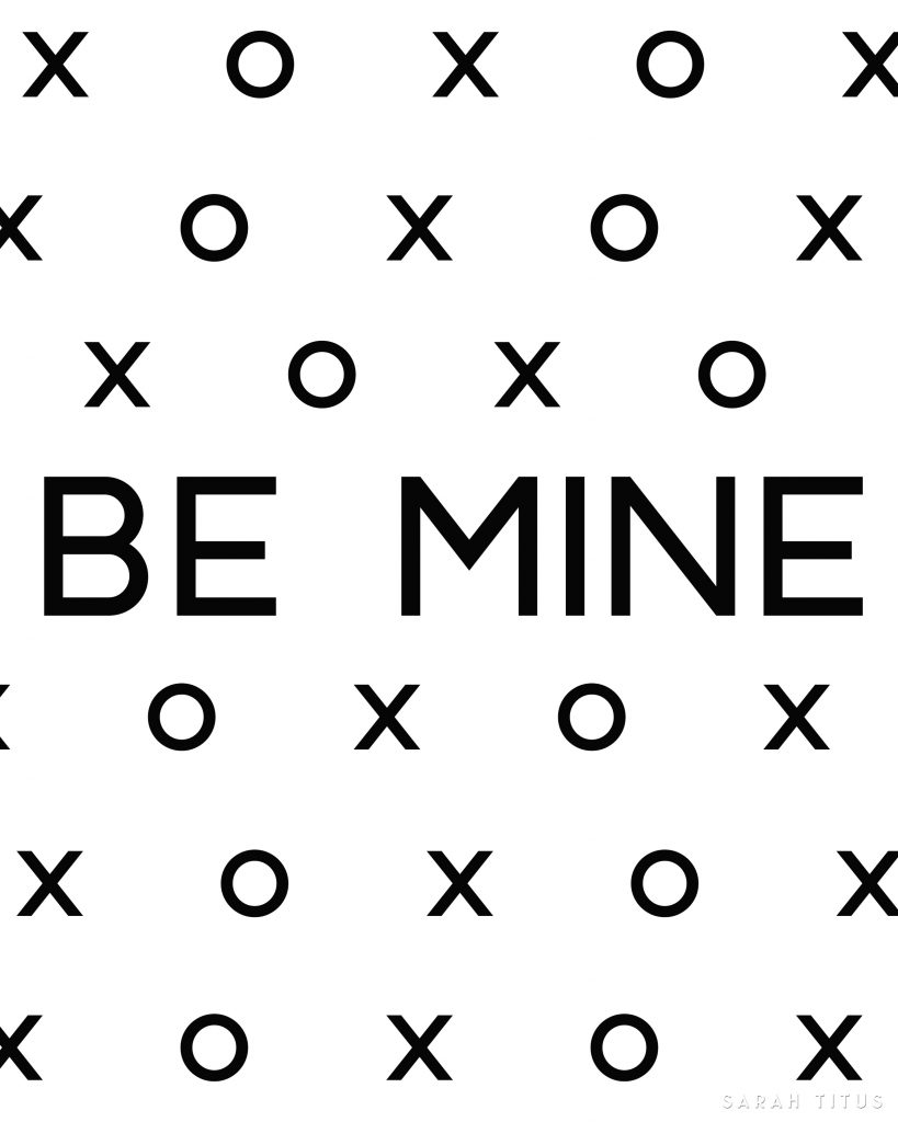 Free Printable Romantic Signs - Be Mine