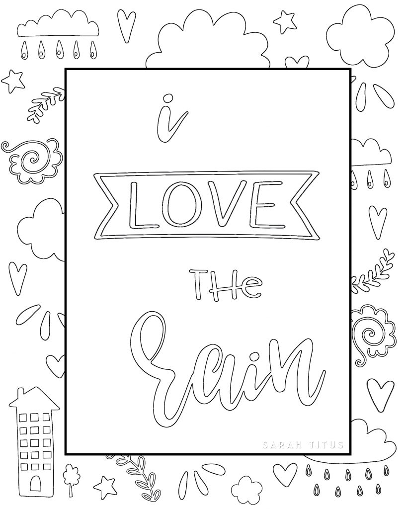 Don’t let a rainy day stop you from having fun with your little ones. This Rain Free Printable Coloring Sheet will keep your kids entertained until Mr. Sun comes out and they can go out and play!