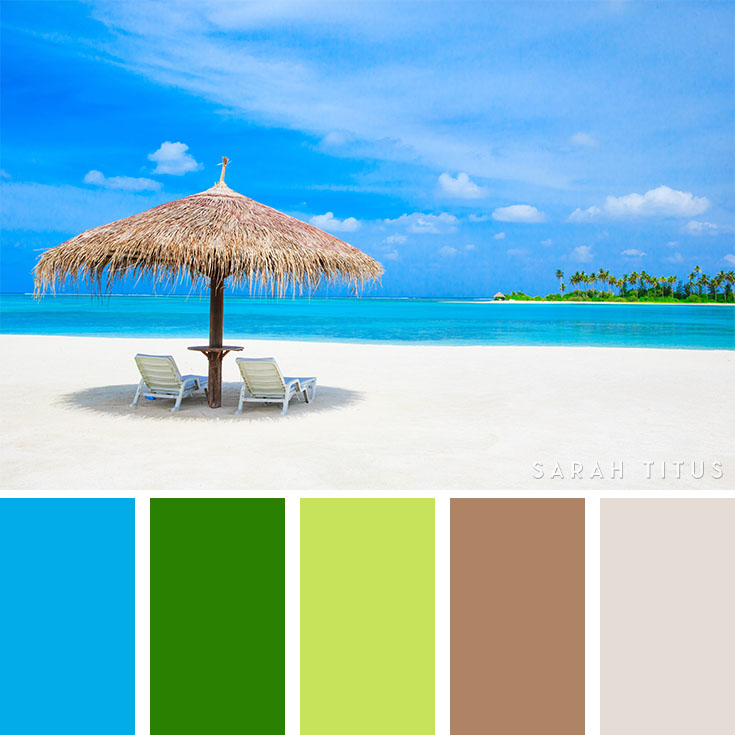 tropical beach color palette