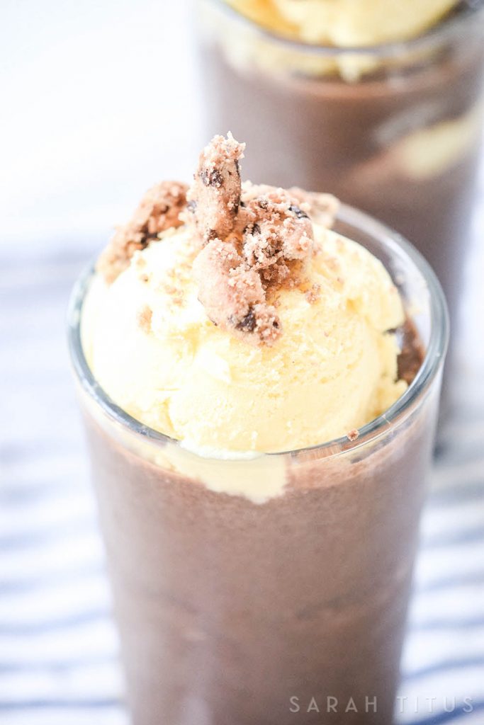 There is nothing quite as delicious as a chocolate milkshake. Instead of spending money at the ice cream parlor, you can make your own Chocolate Milkshake with Ice Cream to sip at home.