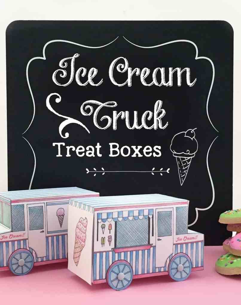 Are you hosting a party, or do you want to treat your children with some candy; print out this cute Ice cram truck boxes!