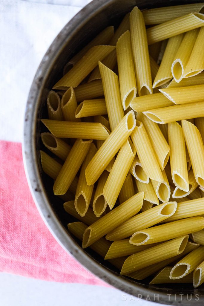 This Roasted Veggies Pasta is a quick and healthy recipe that is perfect for busy weekday evenings. It is also a great way to add more vegetarian meals to your diet!