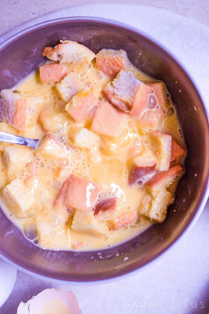 Bread pudding is a really yummy dessert, and this Salted Caramel Bread Pudding is definitely delicious. This would also make a great breakfast as a great spin on "french toast"!