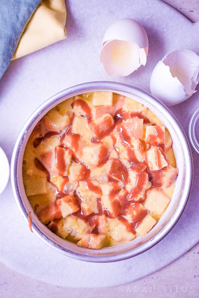 Bread pudding is a really yummy dessert, and this Salted Caramel Bread Pudding is definitely delicious. This would also make a great breakfast as a great spin on "french toast"!