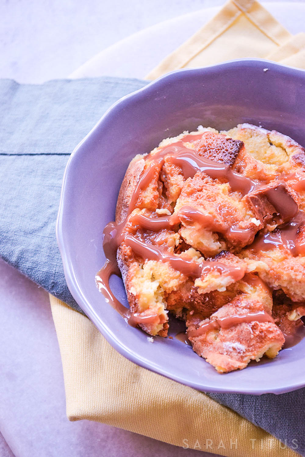 Bread pudding is a really yummy dessert, and this Salted Caramel Bread Pudding is definitely delicious. This would also make a great breakfast as a great spin on "french toast"!