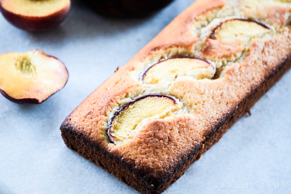 This Yogurt Peach Cake is delicious for dessert or breakfast! It is made with Greek yogurt; so you get your fruit, protein, and calcium!