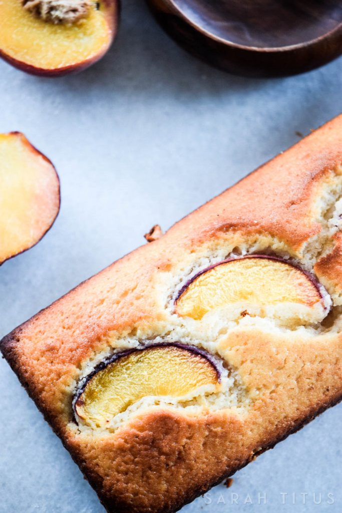 This Yogurt Peach Cake is delicious for dessert or breakfast! It is made with Greek yogurt; so you get your fruit, protein, and calcium!