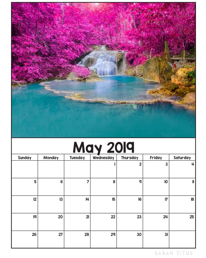 Free Printable Nature Calendars 2019 Sarah Titus