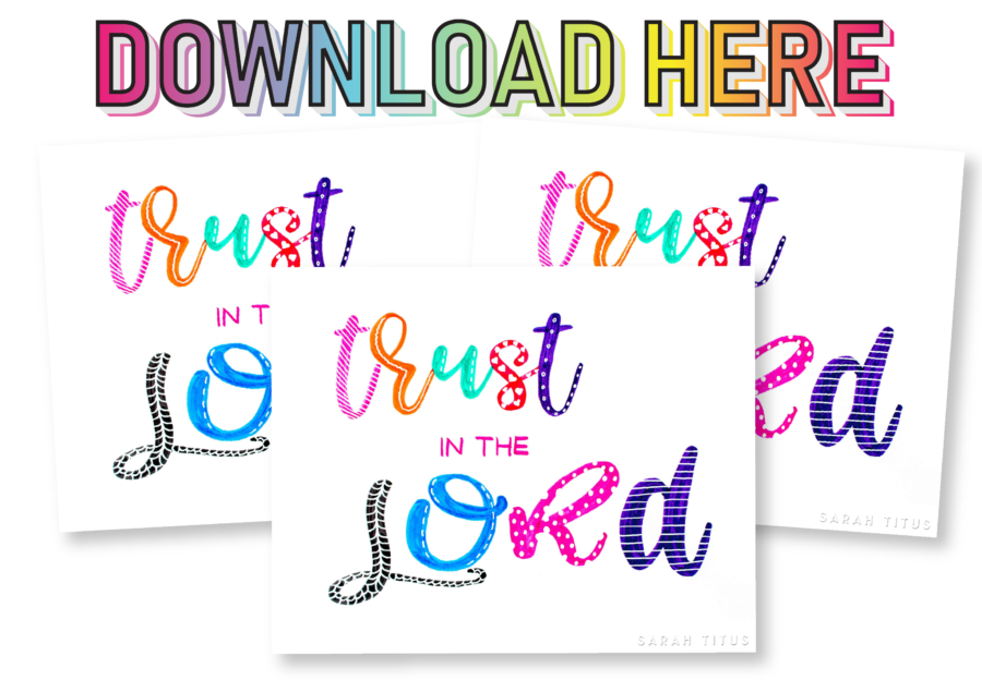 Trust in the Lord Free Wall Sign