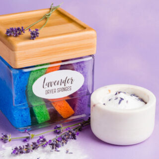 You can make your own lavender essential oil dryer sponges with a few ingredients you already have on hand, and you can save money, and have fresh smelling clothes for pennies! #diyessentialoils #essentialoils