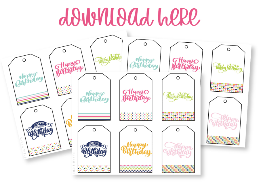 Free Printable Happy Birthday Gift Tags
