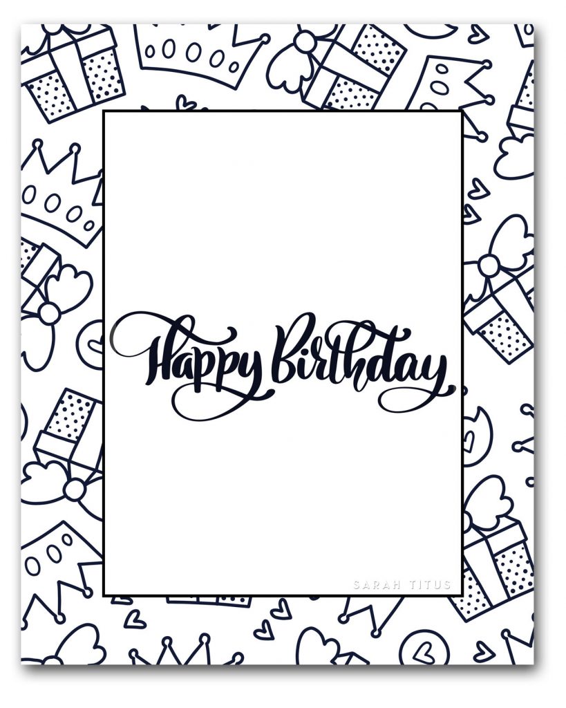 I LOVE to color, don't you?! Here's a set of 5 different Free Printable Happy Birthday Coloring Sheets to color and give as a gift for that next birthday celebration or give to your kids to color on their special day. #happybirthday #birthdayfreeprintables #freeprintable #coloringsheets #freeprintablecoloringsheets