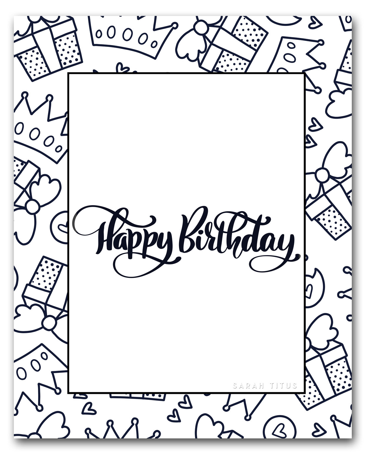 Free Printable Happy Birthday Coloring Shedets