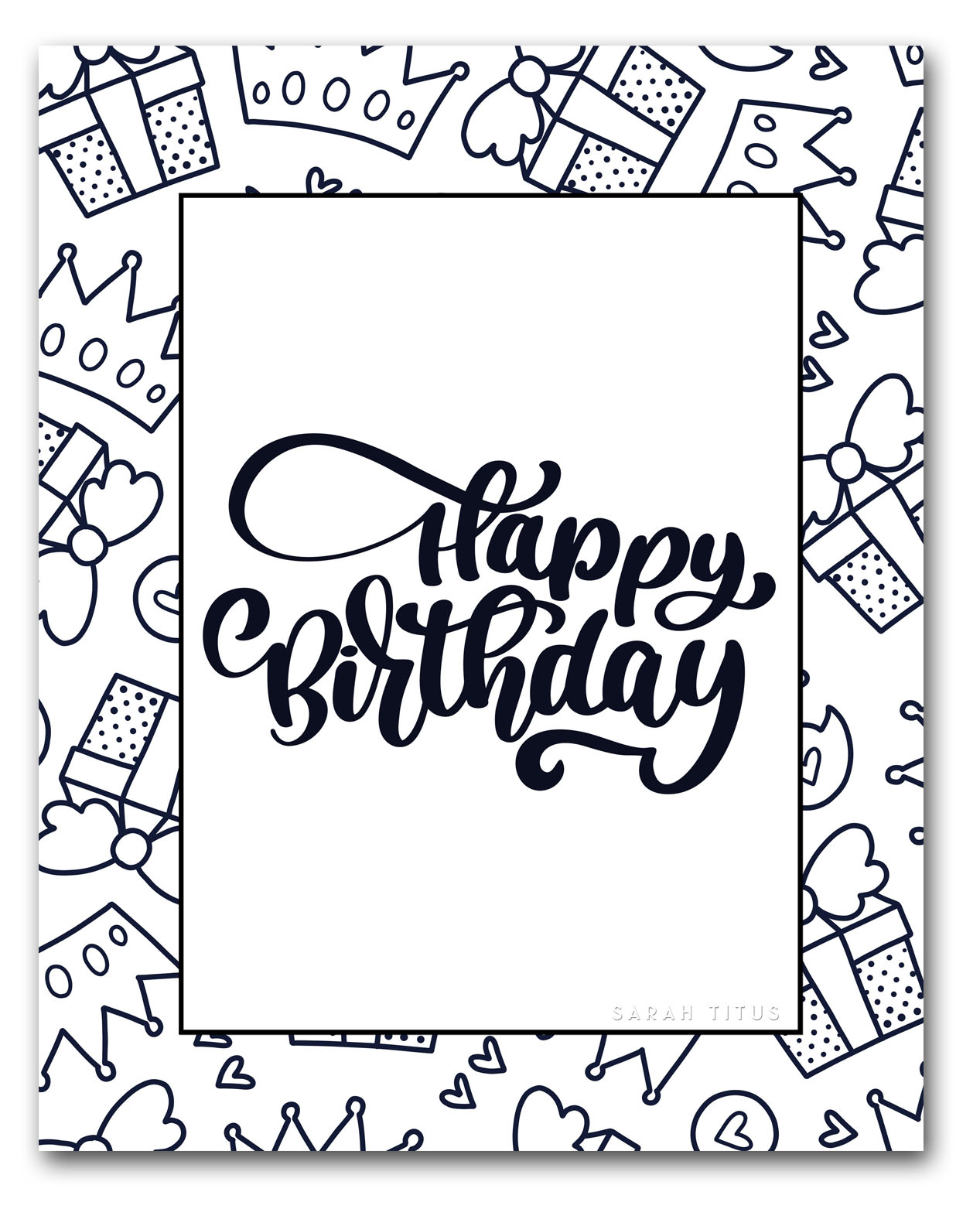 60 Finest Free Printable Completely Happy Birthday Coloring Sheets 