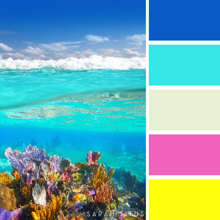 Don't lose your mind trying to figure out what colors go well together. These 25 Ocean Inspired Color Palettes will give all the inspiration you need to get the most beautiful results on all of your projects.