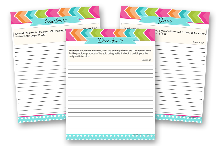 Scripture Writing Binder - Daily Scripture Printables