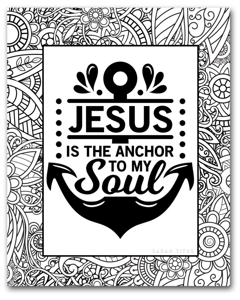 cute anchor coloring pages