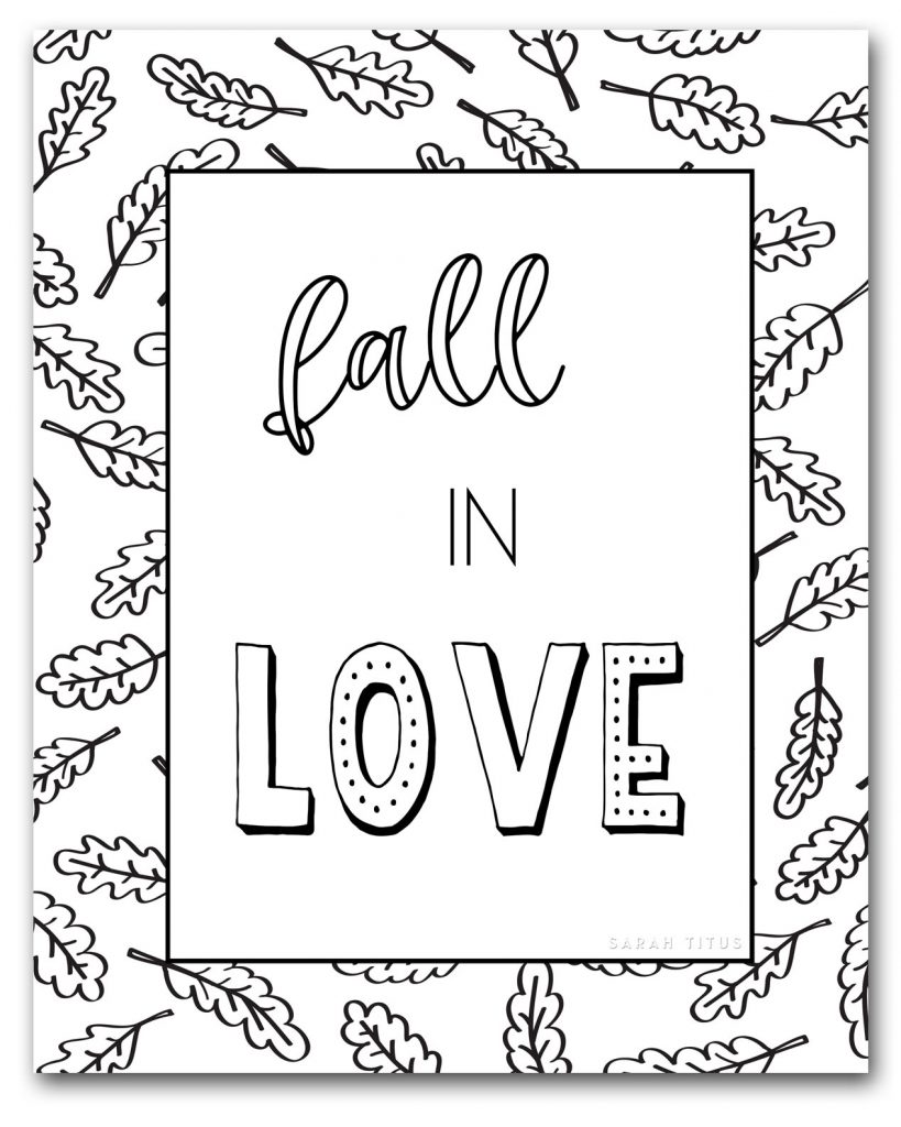 Free Fall Coloring Pages to Color - Sarah Titus