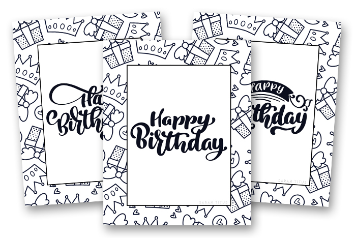 Coloring Binder - Happy Birthday Coloring Sheets