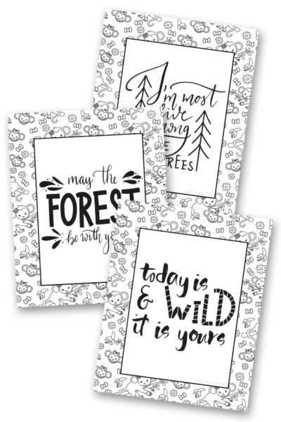 Cute Monkey Coloring Pages
