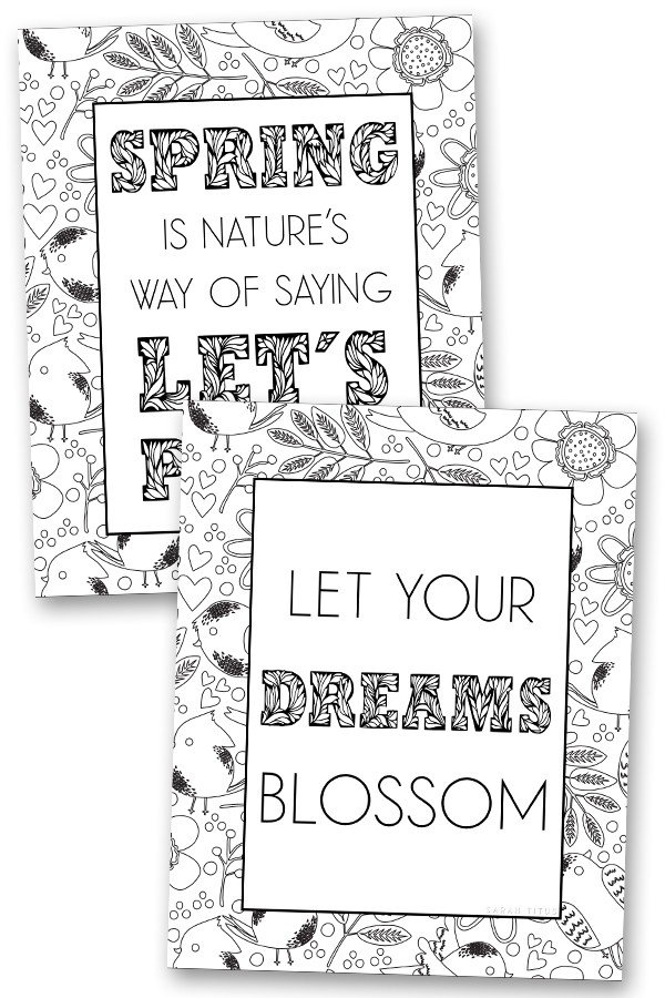 Spring Coloring Sheets