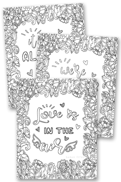 Unique Love Coloring Pages