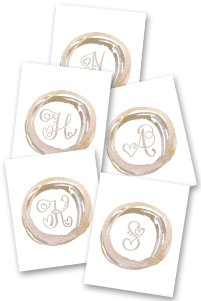 Free Printable Monogram Initials Wall Signs