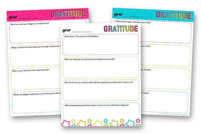 Gratitude Prompts Pages
