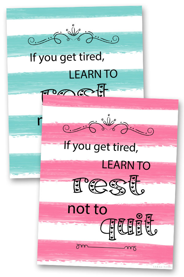 Free Printable Learn to Rest Wall Art
