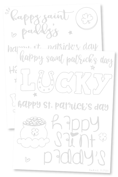 St Patrick's Day Hand Lettering-01