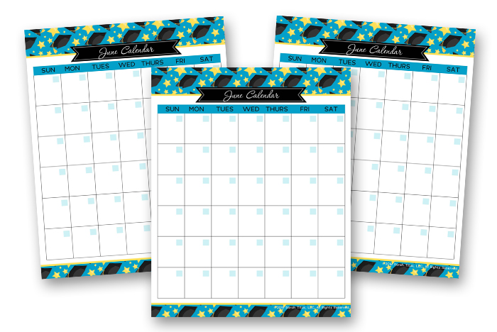 Graduation Binder - June Calendar