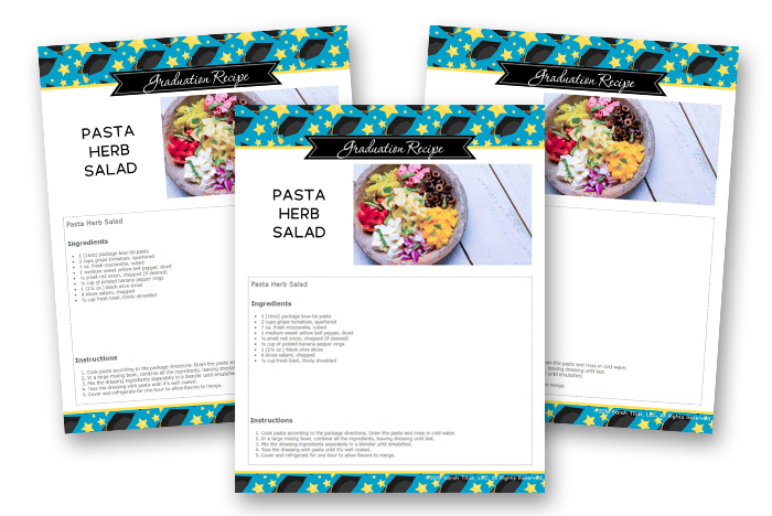 Graduation Binder - Pasta Herb Salad