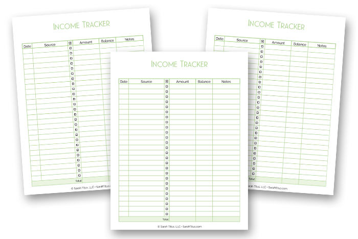 Blogging Binder Income Tracker