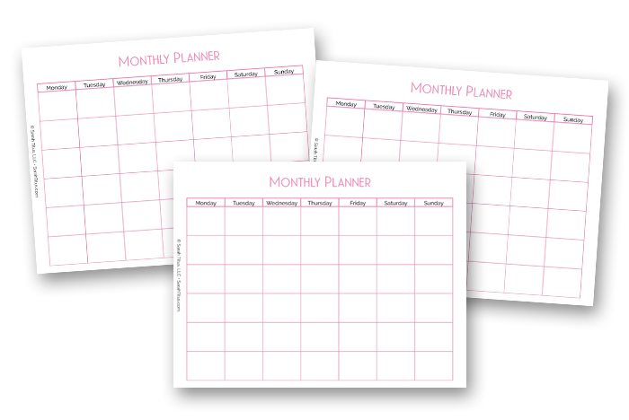 Blogging Binder Monthly Planner