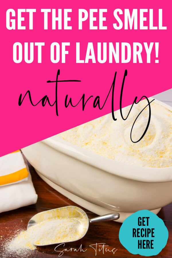 I don't know if you have a boy like I do, but, until they are fully trained through the night (which can last up till they're 12!!) you deal with an embarrassing fact, pee smell. This is the BEST laundry detergent recipe to conquer the smell!