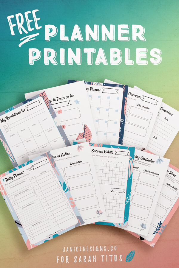 These top New Year's free printable worksheets are perfect for kids and adults. They're undated, so you can use them any year! Best of all, they're a free instant download! Just click and print!!! #organizing #freeprintables