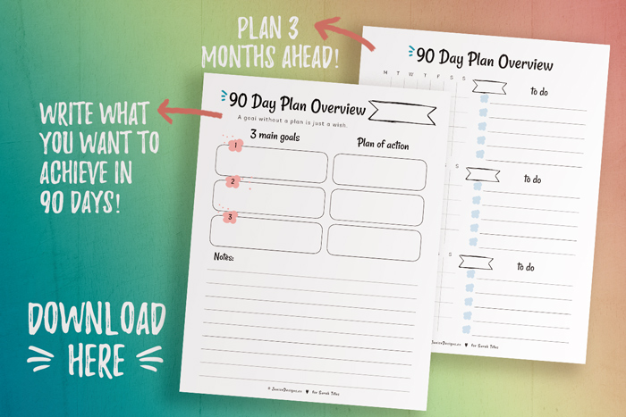 90 Day Planner Overview Planner