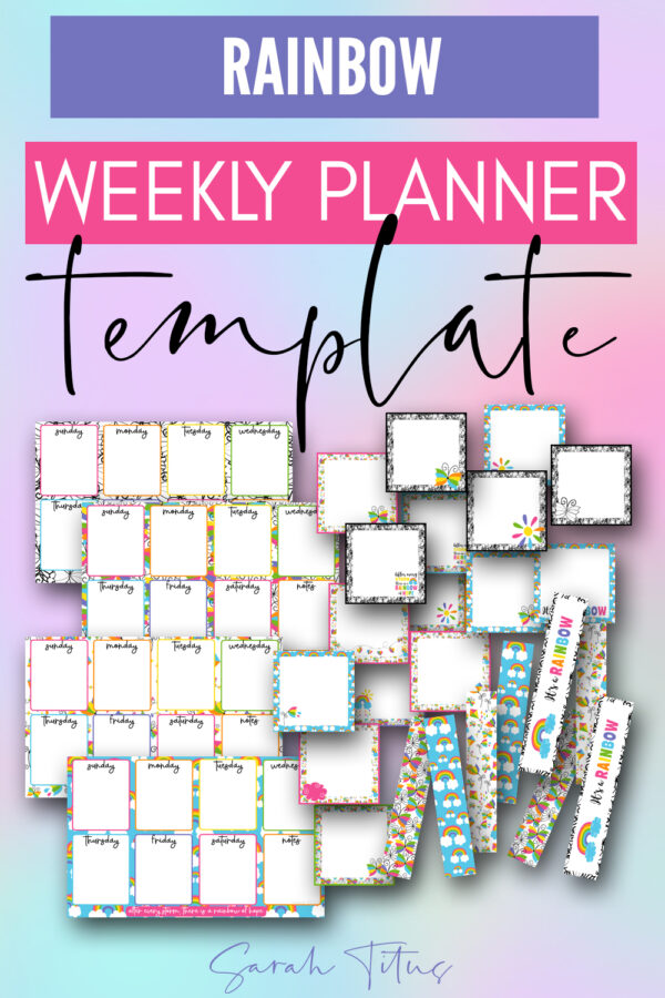 Oh my gosh! This super cute free printable weekly planner template is perfect for kids, students, your to do list, everything! It's a horizontal PDF that's a fast download! Grab it today!!!
