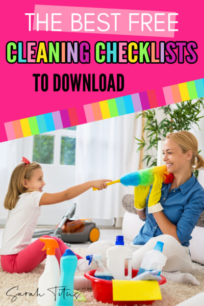 These free cleaning checklist will help you keep your house clean and make it so much easier to complete all your chores! Download these free cleaning checklists here! #cleaningchecklist #cleaningprintables #printables #cleaning