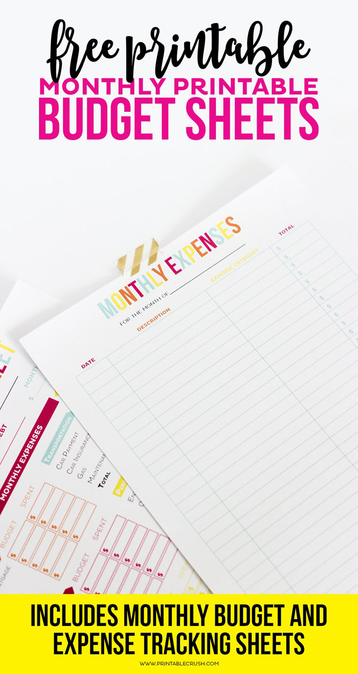 Debt Payoff Printable - These colorful budget sheets are also super functional and will definitely make personal finances a bit simpler, especially if you're not friends with numbers.