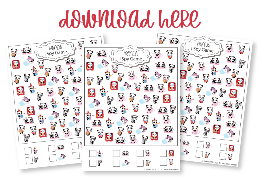 Free Printable Panda I-Spy Game