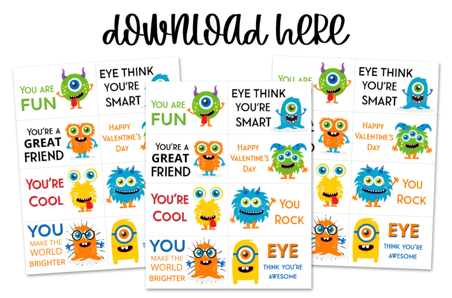 Free Printable Valentine Cards -Boys Sheet