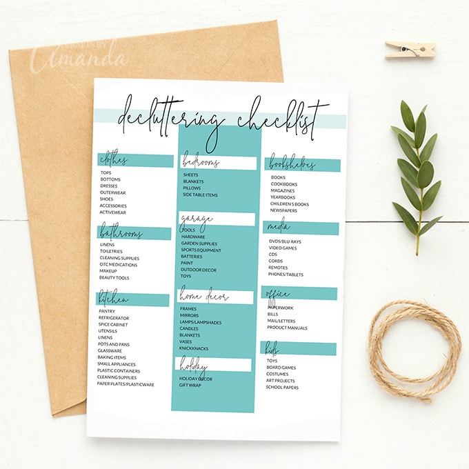 91 Day Declutter Challenge: Printable CHEAT SHEET Download